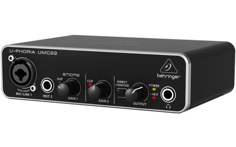 BEHRINGER UMC22 внешний интерфейс USB