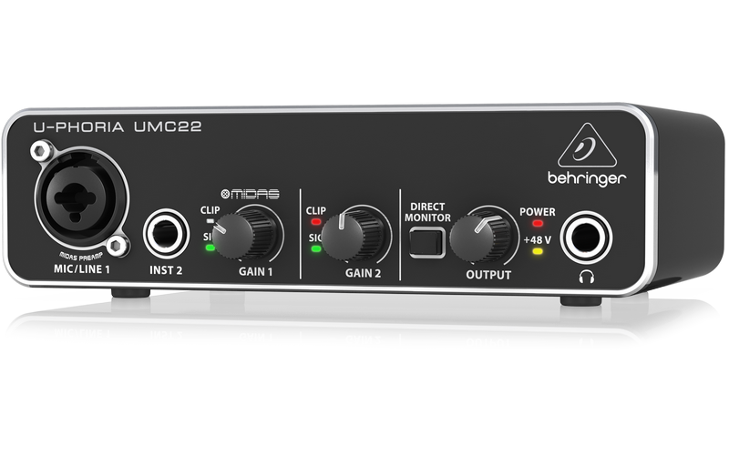 BEHRINGER UMC22 внешний интерфейс USB