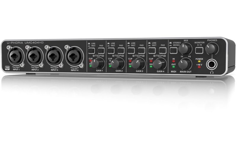 BEHRINGER UMC404HD внешний USB / MIDI интерфейс для записи и воспроизведения звука на PC или MAC