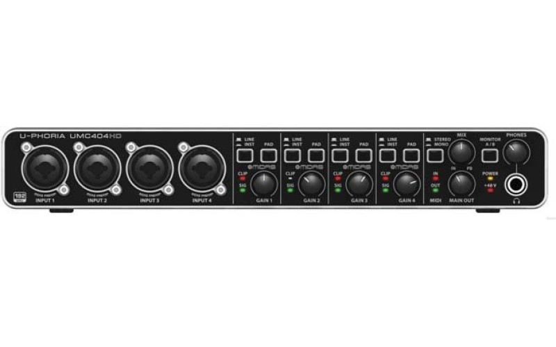 BEHRINGER UMC404HD внешний USB / MIDI интерфейс для записи и воспроизведения звука на PC или MAC