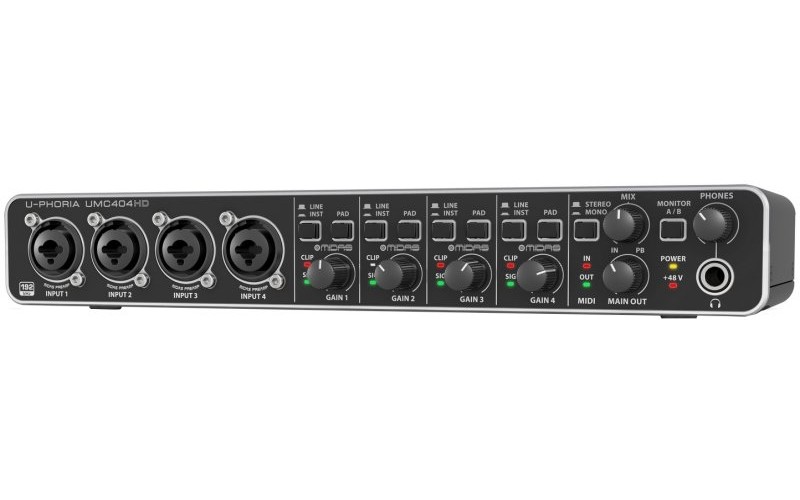 BEHRINGER UMC404HD внешний USB / MIDI интерфейс для записи и воспроизведения звука на PC или MAC