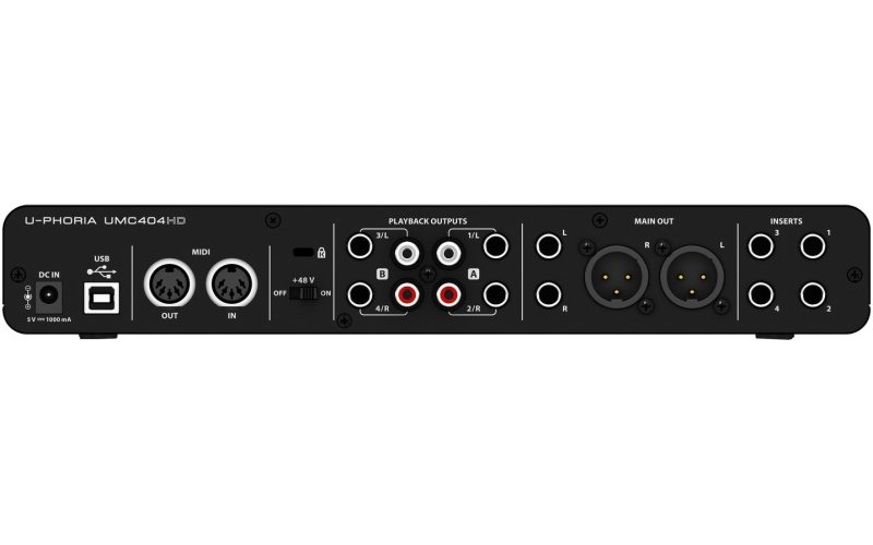 BEHRINGER UMC404HD внешний USB / MIDI интерфейс для записи и воспроизведения звука на PC или MAC