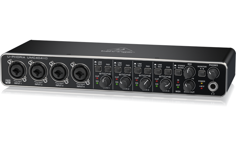BEHRINGER UMC404HD внешний USB / MIDI интерфейс для записи и воспроизведения звука на PC или MAC