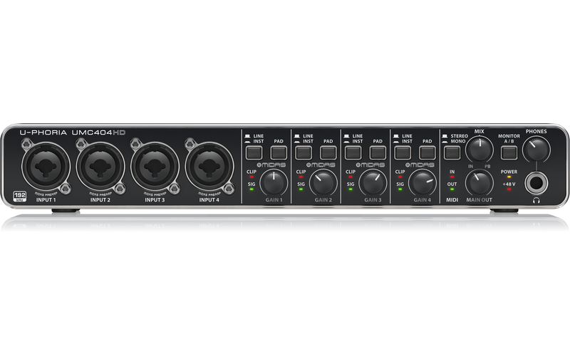 BEHRINGER UMC404HD внешний USB / MIDI интерфейс для записи и воспроизведения звука на PC или MAC