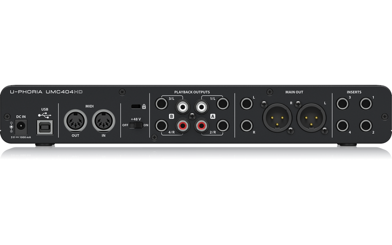 BEHRINGER UMC404HD внешний USB / MIDI интерфейс для записи и воспроизведения звука на PC или MAC