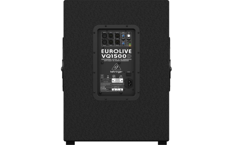 BEHRINGER VQ1500D - активный сабвуфер, 500 Вт,стерео-кроссовер, динамик 15