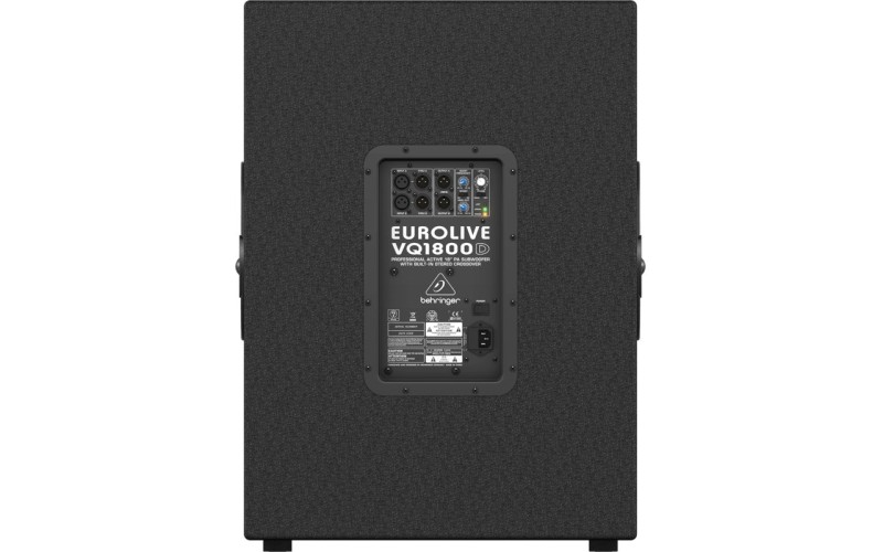 BEHRINGER VQ1800D - активный сабвуфер, 500 Вт,стерео-кроссовер, динамик 18