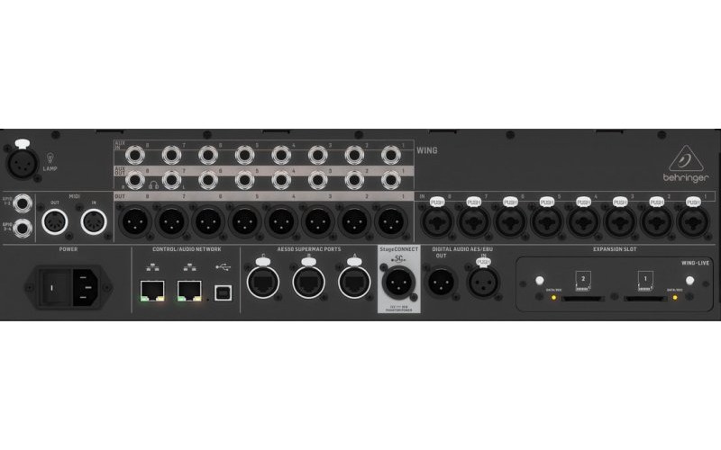 BEHRINGER WING - цифровой микшерный пульт, 48 входа, 28 шин, 24 фейдера, сенсорный экран