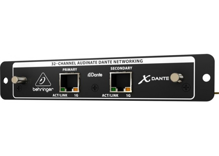 BEHRINGER X-DANTE - карта расширения Dante для  X32, для записи и воспроизведения до 64 кан. аудио