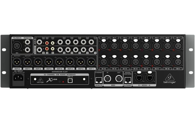Behringer X32 RACK- цифровой микшер, 40-каналов, 25 шин, 8 стрео FX слотов