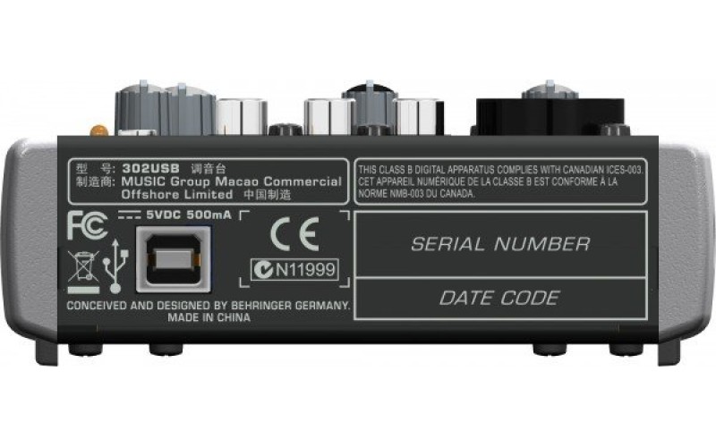 BEHRINGER XENYX 302USB - мини компьютерный микшерный пульт