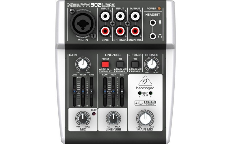 BEHRINGER XENYX 302USB - мини компьютерный микшерный пульт