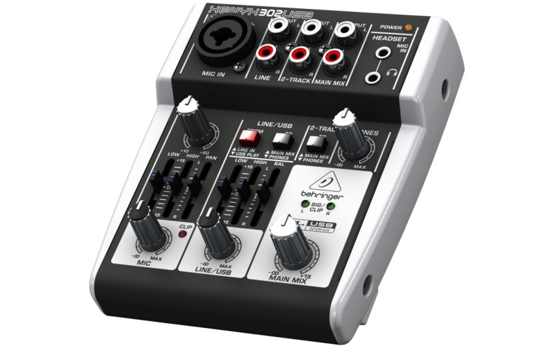 BEHRINGER XENYX 302USB - мини компьютерный микшерный пульт