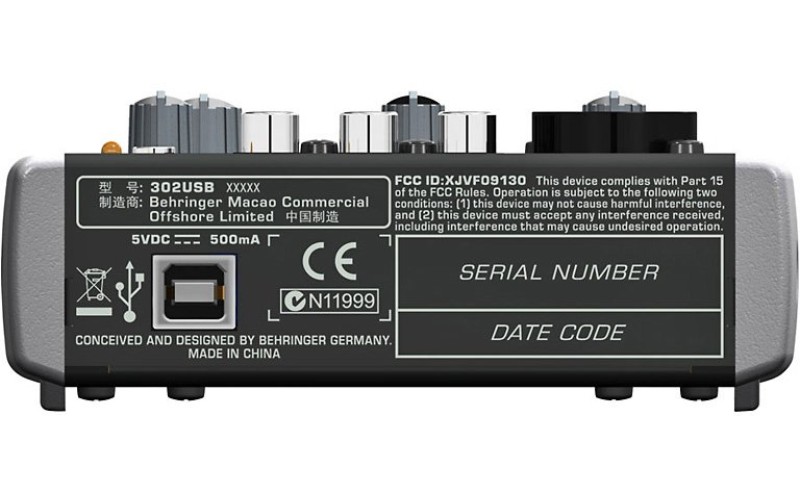 BEHRINGER XENYX 302USB - мини компьютерный микшерный пульт