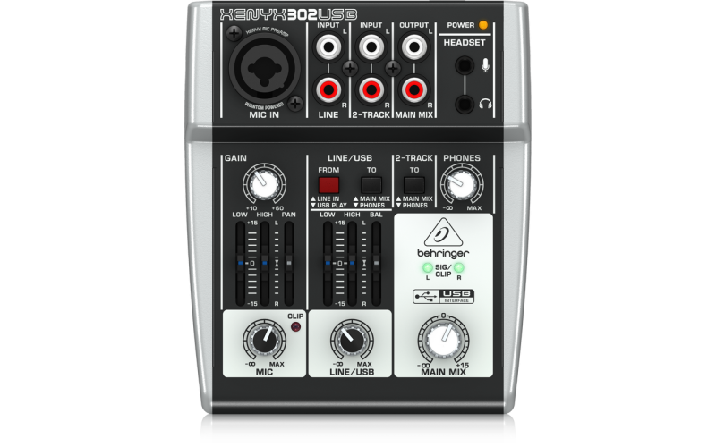 BEHRINGER XENYX 302USB - мини компьютерный микшерный пульт