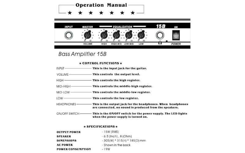 BELCAT 15B басовый комбик 15W