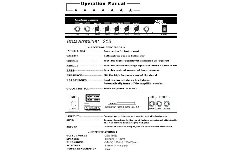 BELCAT 25B басовый комбик 25W