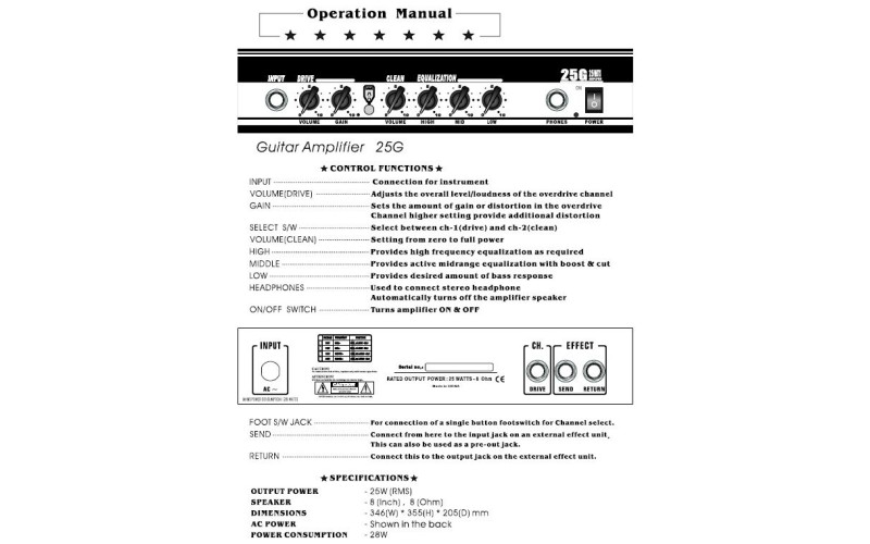 BELCAT 25G Комбо гитарный 25W