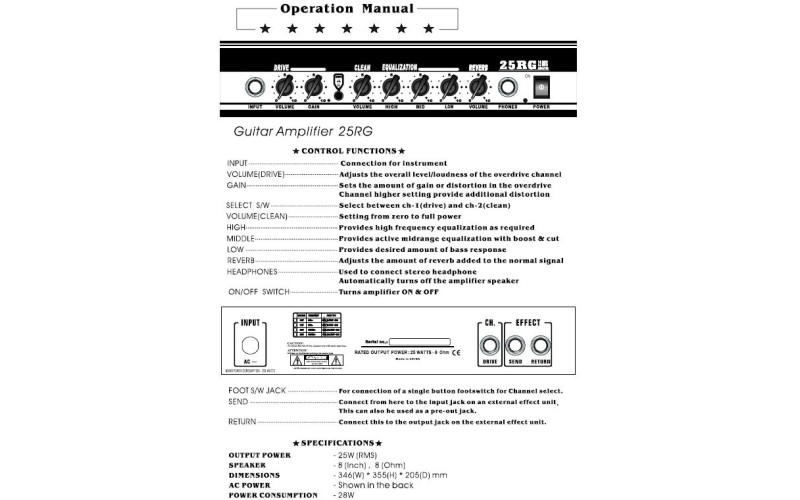 BELCAT 25RG Комбо гитарный 25W