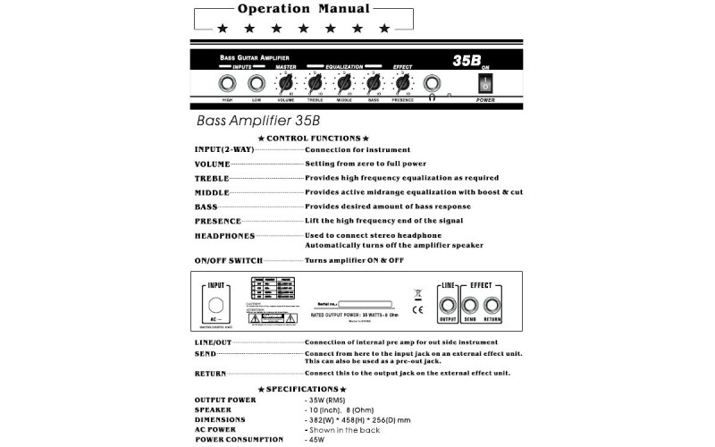 BELCAT 35B басовый комбик 35W