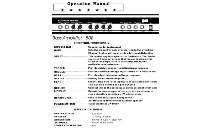 BELCAT 50B басовый комбик 50W