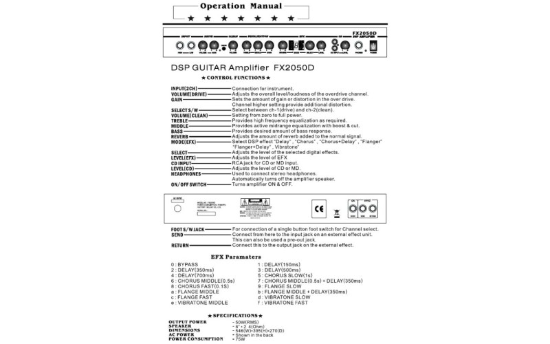 BELCAT FX2050D гитарный комбик 50W