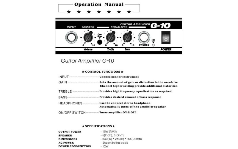 BELCAT G10 - гитарный комбик 10W