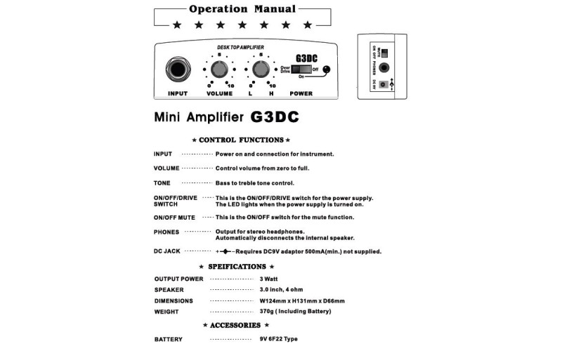 BELCAT G3DC гитарный комбик мини 3W