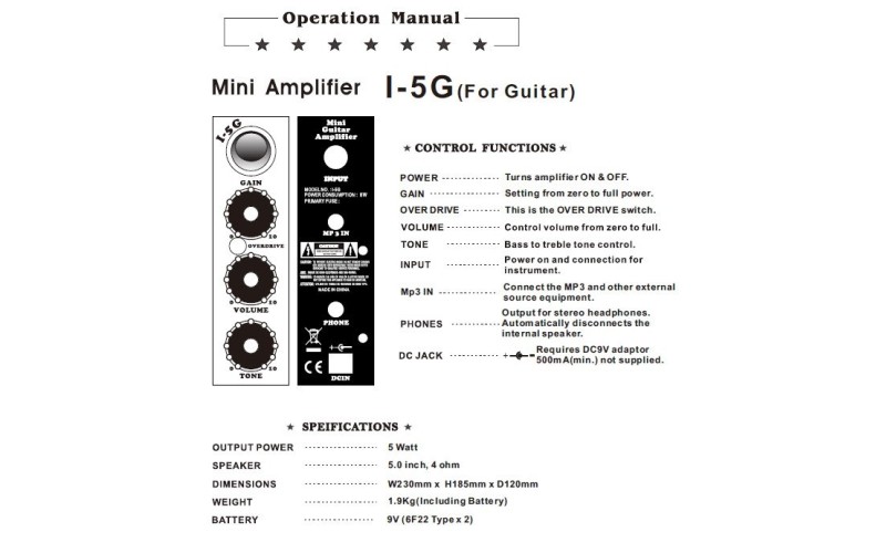 BELCAT I-5G BLACK Комбо гитарный, 10W