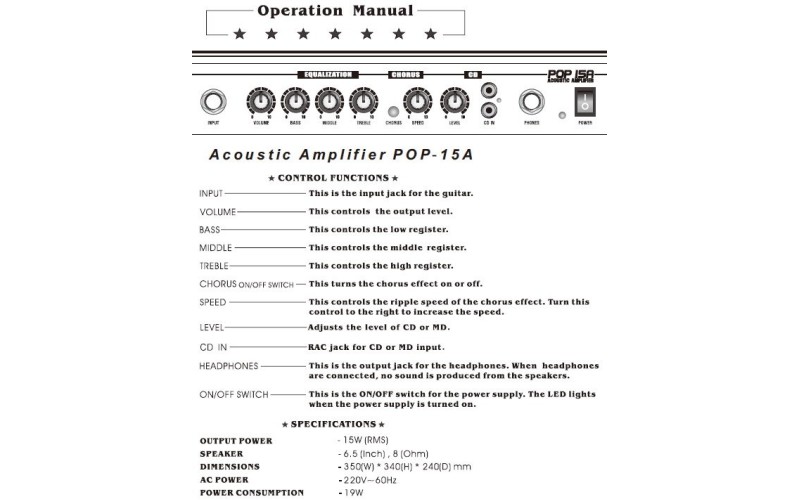 BELCAT POP15A комбик для акустической гитары 15W