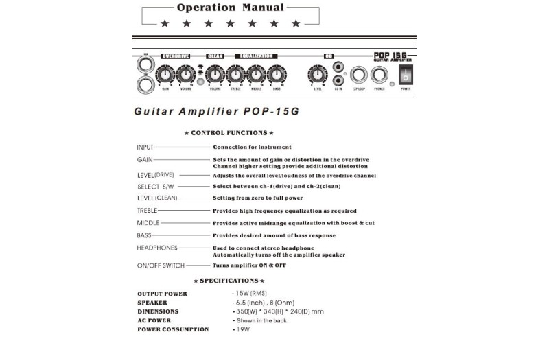 BELCAT POP15G гитарный комбик 15W