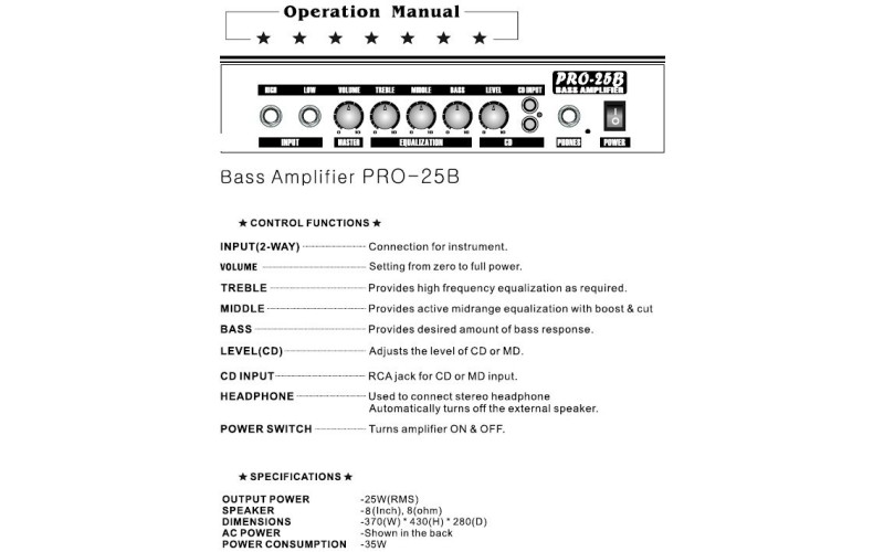 BELCAT PRO-25B басовый комбик 25W