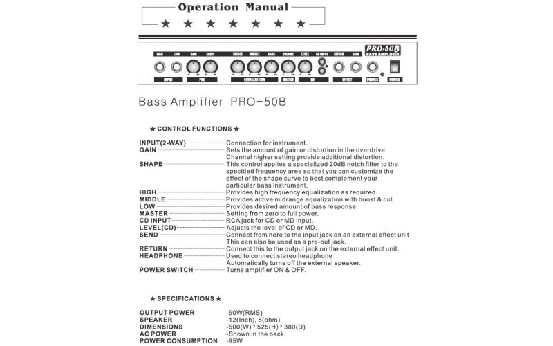 BELCAT PRO-50B басовый комбик 50W