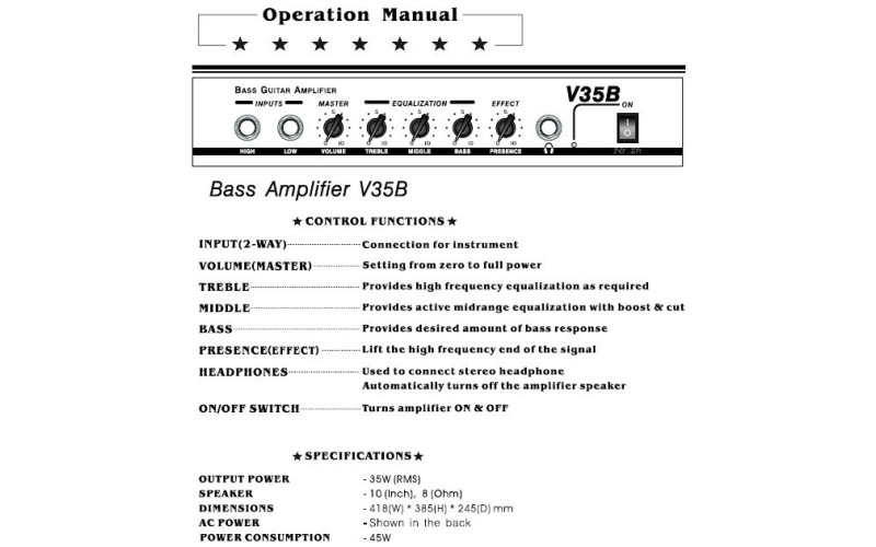 BELCAT V35B басовый комбик 35W