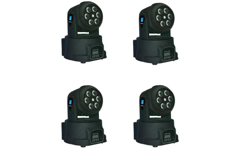 Big Dipper LM70L Комплект из 4 штук моторизированных светодиодных мини-прожекторов с лазером, 6х8Вт