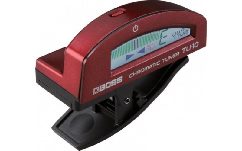 BOSS TU-10-RD Хроматический Clip-On тюнер для электрогитары и бас-гитары