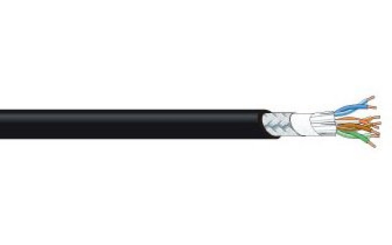 Canare RJC5ES-4P-BS гибкий кабель Cat5e S/UTP,диаметр6.7мм,23AWG, бухта 200м, черный