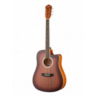 Naranda HS-4140 MAS Акустическая гитара, с вырезом, красный санберст