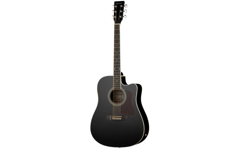 Caraya F641EQ BK Электро-акустическая гитара, с вырезом, черная
