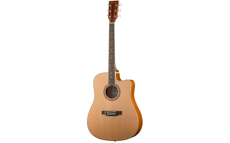 Caraya F668C N Акустическая гитара, с вырезом, цвет натуральный