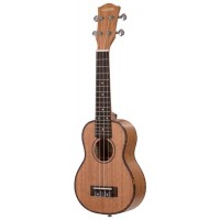 Cascha HH-2026L Mahogany Series Укулеле сопрано, леворукая, с чехлом, цвет натуральный