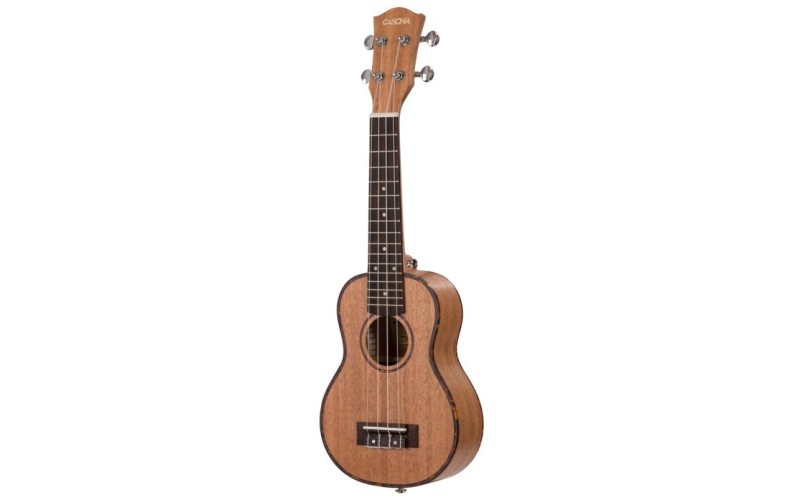 Cascha HH-2026L Mahogany Series Укулеле сопрано, леворукая, с чехлом, цвет натуральный