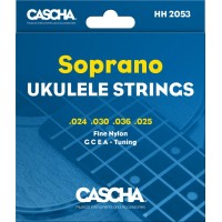 Cascha HH-2053 Комплект струн для укулеле сопрано, прозрачный нейлон