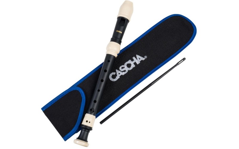 Cascha HH-2172 Блокфлейта сопрано, барочная система, черная, пластик, 3 части