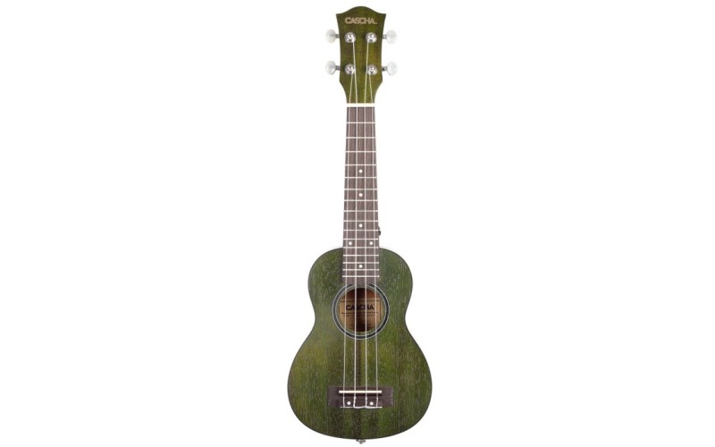 Cascha HH-2265 Mahogany Series Укулеле сопрано, с чехлом, зеленый