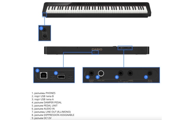 CASIO PX-S3100BK Цифровое пианино