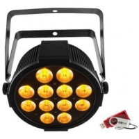 CHAUVET-DJ SlimPAR Q12 USB светодиодный прожектор направленного света типа LED PAR 12x4Вт RGBA c DMX