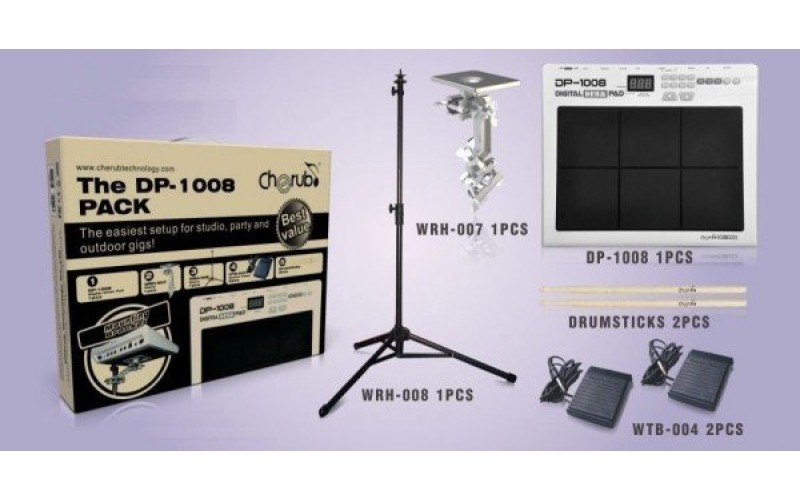 CHERUB DP-1008 pack - В комплекте  тренировочный пэд DP-1008 +стойка WRH-008+держатель для стойки WR