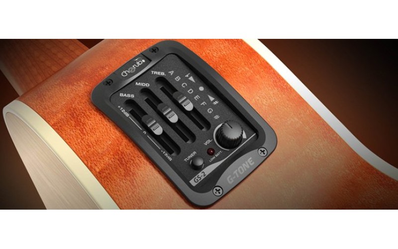 Cherub GS-2 Эквалайзер для акустической гитары, врезной, 3-х полосный, с тюнером