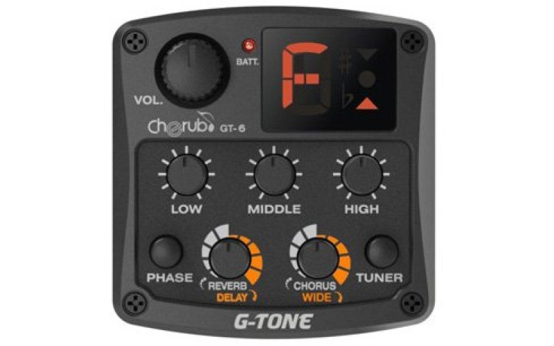 Cherub GT-6 Гитарный эквалайзер цифровой 3-х полосный с тюнером и эффектами
